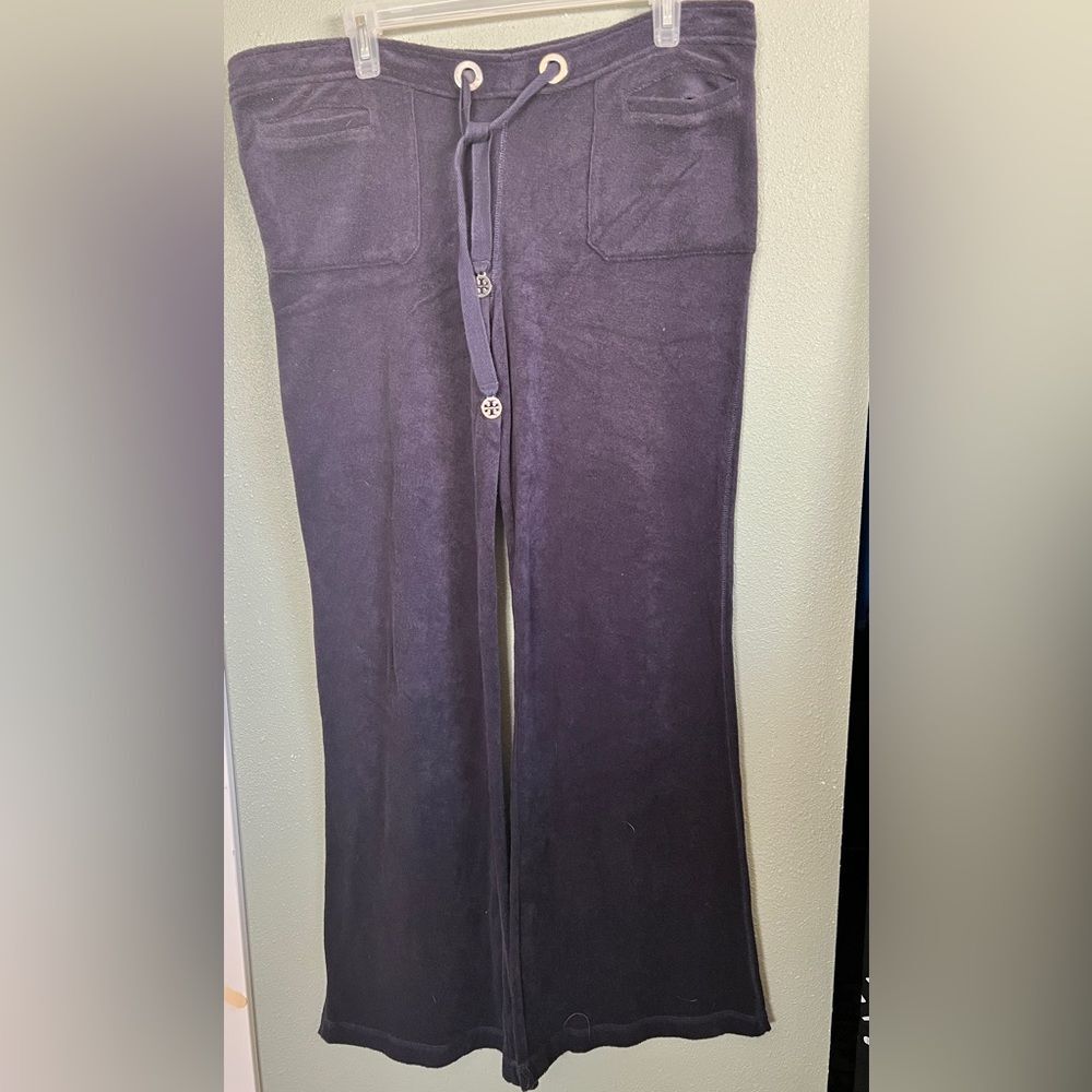 Tory Burch Navy Terry Pants Size Large